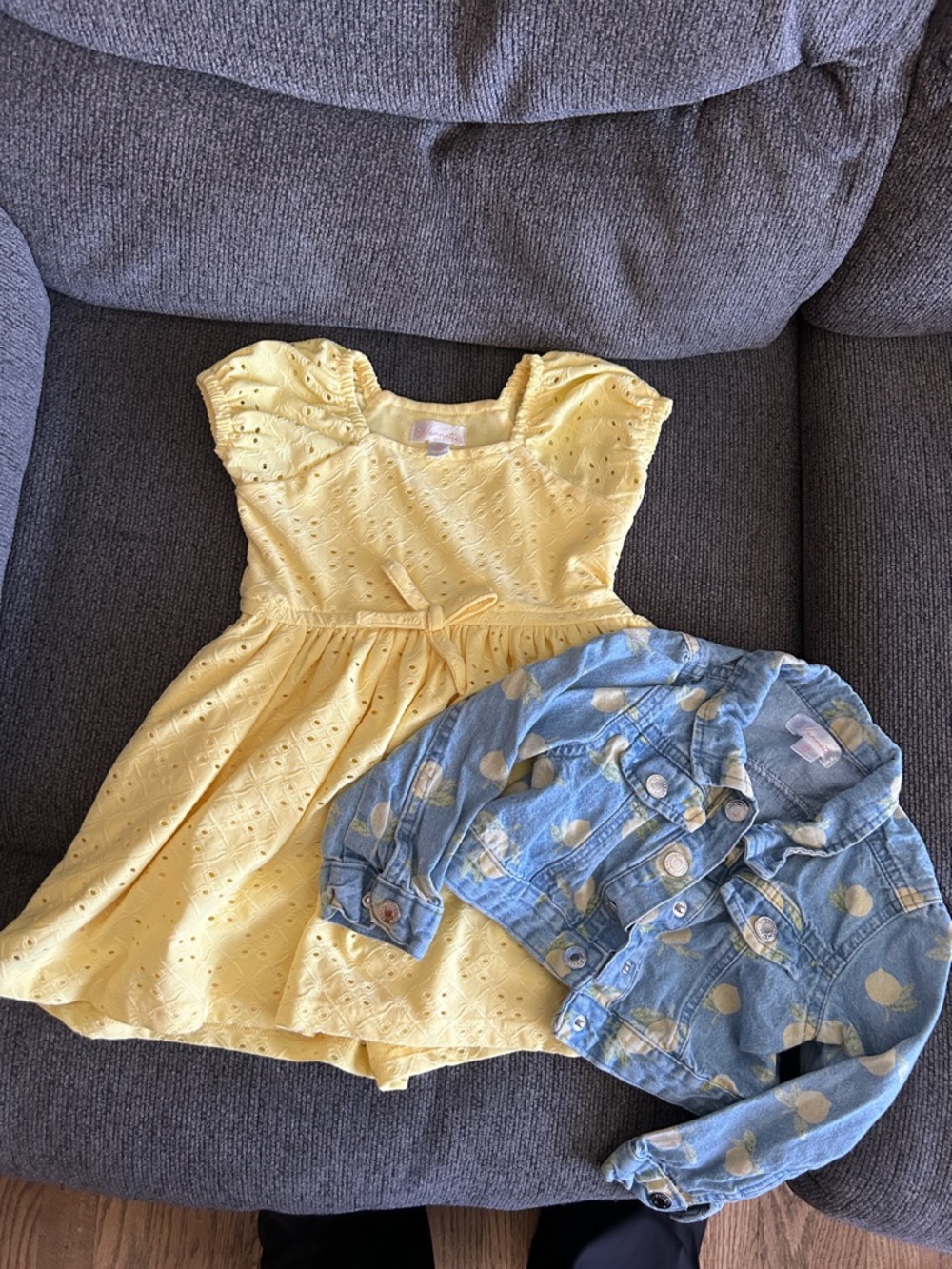 3T Yellow Eyelet Lace Spring Dress